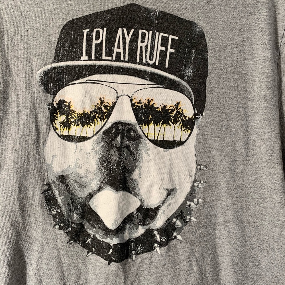💋 Pitbull  I play RUFF t-shirt SZ M